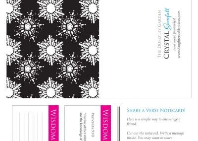 Crystal Snowfall Notecard
