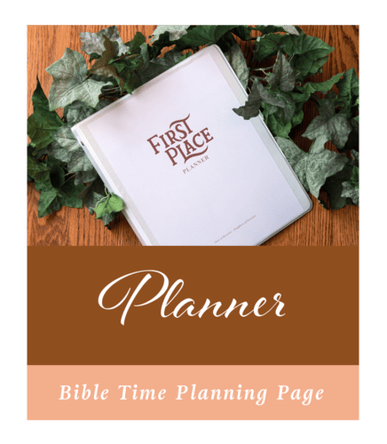 Bible Time Planning Page